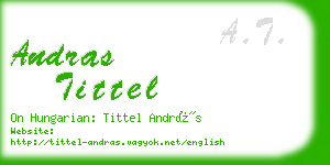 andras tittel business card